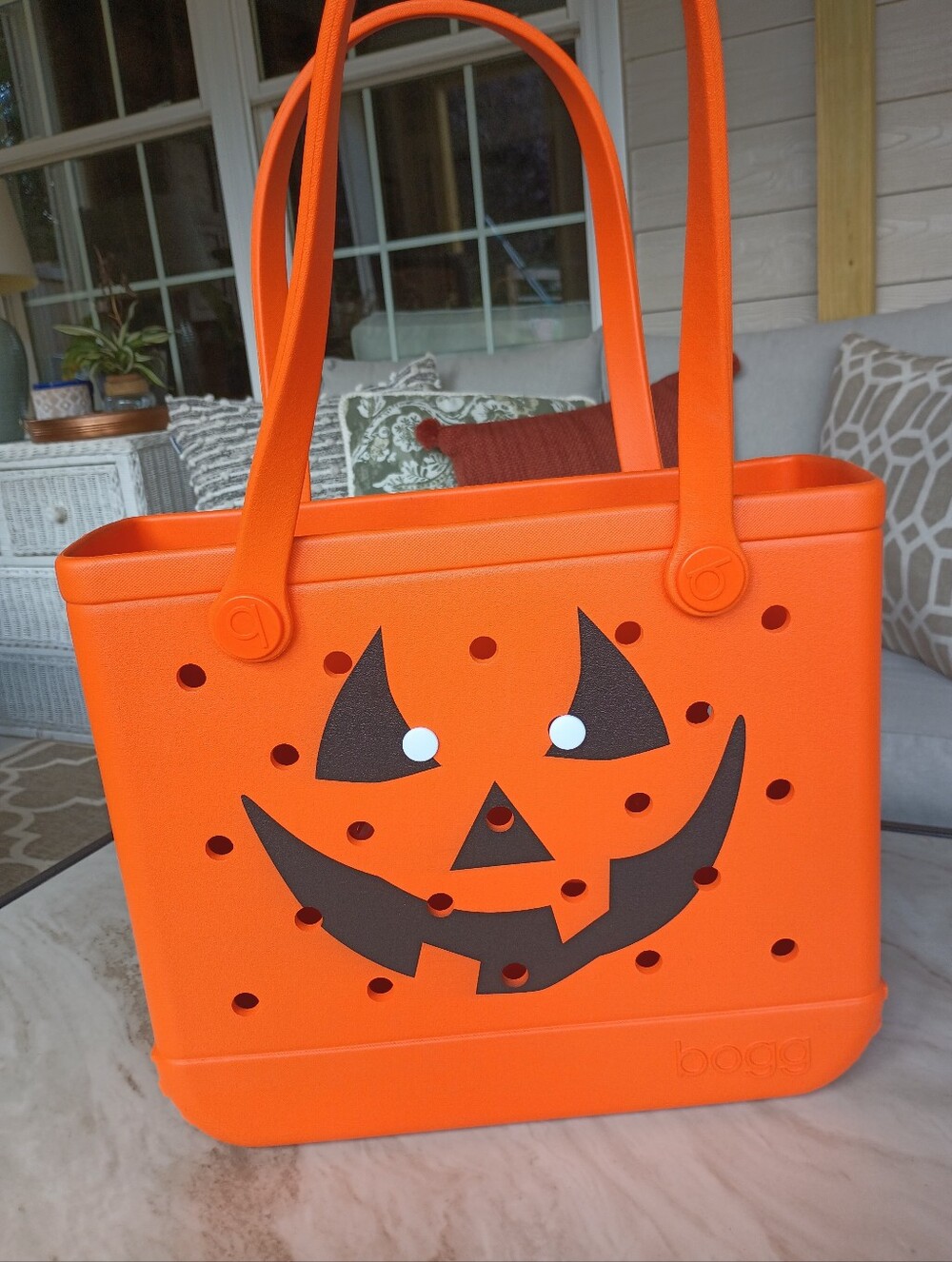 Bogg Bag Discontinued Med (Baby) Halloween Bogg-o'-lantern 15"x12.5"x 5" Tote - Picture 2 of 8